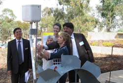 The opening of new IC Water building at CSU in Wagga Wagga on Monday 19 April by Riverina MP Mrs Kay Hull (front).    