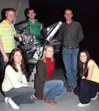 From left CSU students Andrew Varvel, Paul Millgate, lecturer Patrick Sproule, Hannah Smith, Katrina Beesley and Lara Cawsey.