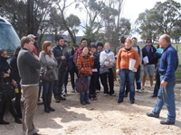 FRVB&rsquo;s Mick Hoban (far right) briefs CSU students.