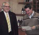 Graham Centre 2011 Research Centre Fellow Dr Chris Blanchard (left) with the Mayor of Wagga Wagga Councillor Kerry Geale