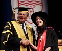 Dr Jane McCormack received her PhD from CSU Chancellor Mr Laurie Willet in Albury, NSW in April 2011.