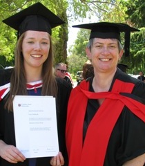 CSU graduate Ms Lucy Holbrook and Dr Cate Thomas