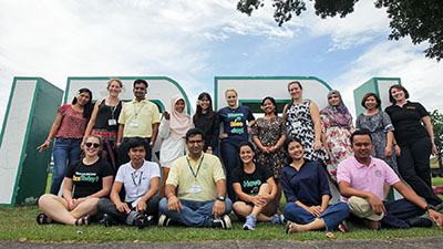 PhD student Rachael Wood with other IRRI participants