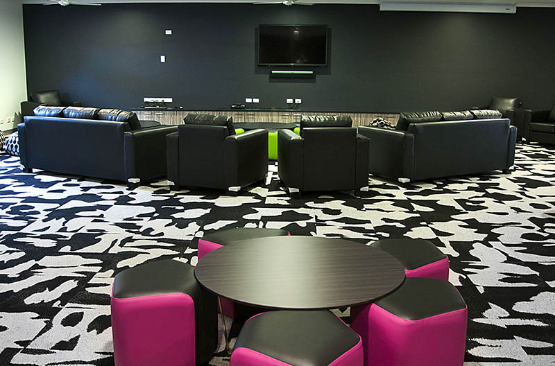 Common lounge and entertainment area