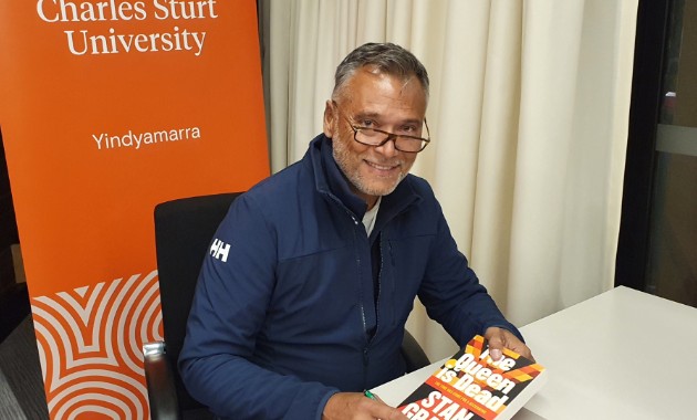 Stan Grant Jr launches book, ‘The Queen is Dead’, in Canberra 