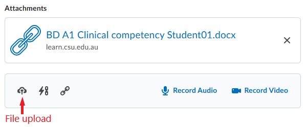 Uploading a file to an individual submission