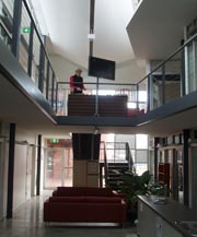 Moving into the new School of Business and Iformation Technology building at Thurgoona.