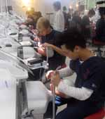 Students in the new Simulation Clinic at CSU at Orange. 