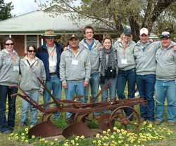 The CSU team in the Australian University Crops Competition 2011 with lecturer Dr Sergio Moroni (fourth from left).