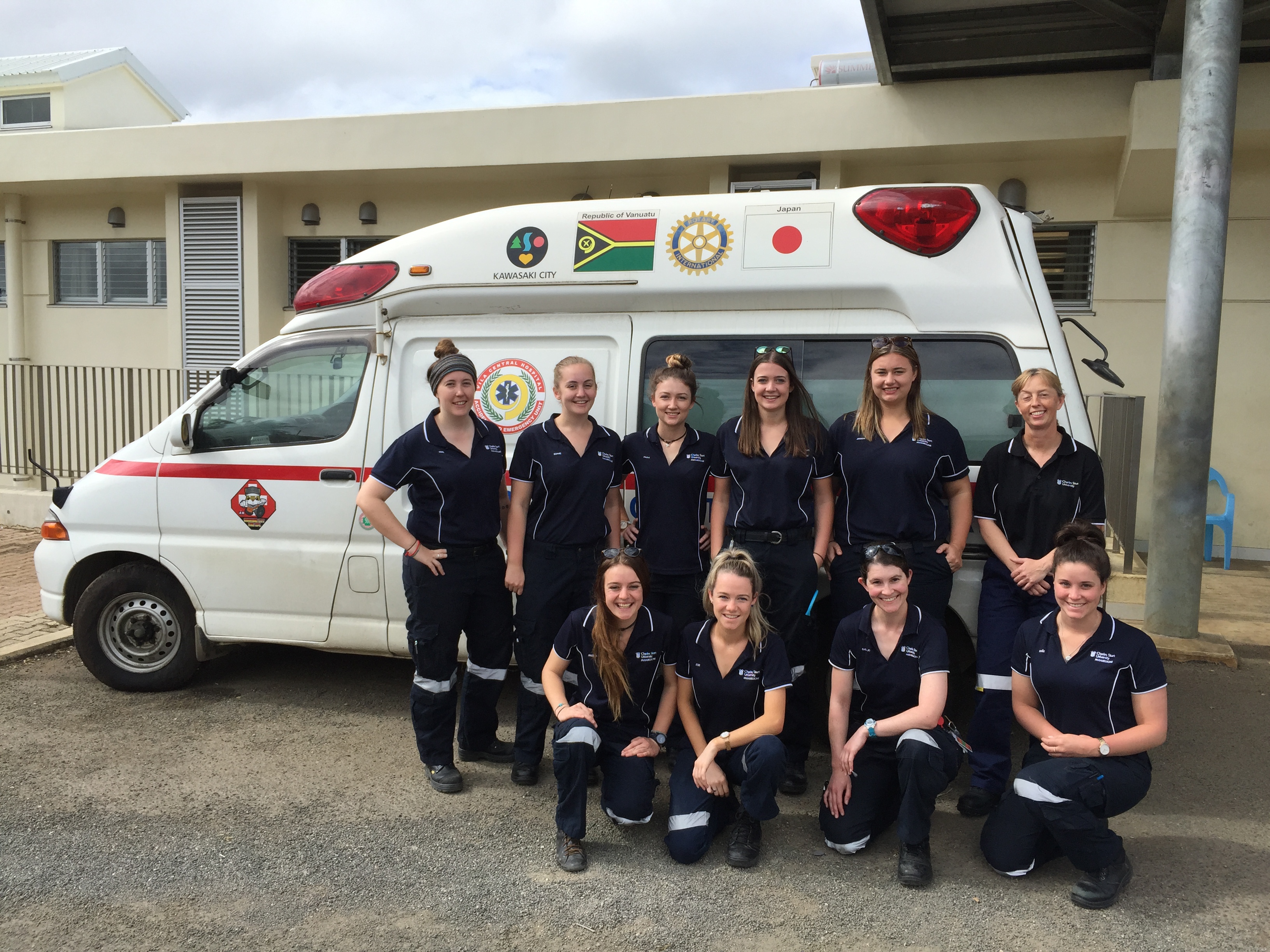 CSU paramedic students in Vanuatu