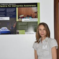 Poster Presenter Samantha Bews. Photograph by Sarah Stitt