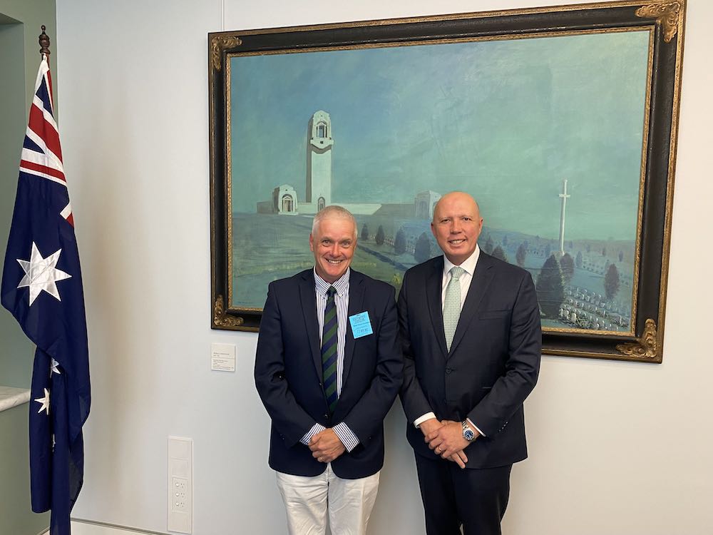Professor Anthony Maher meeting with Hon Peter Dutton MP 