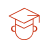 student grad cap icon