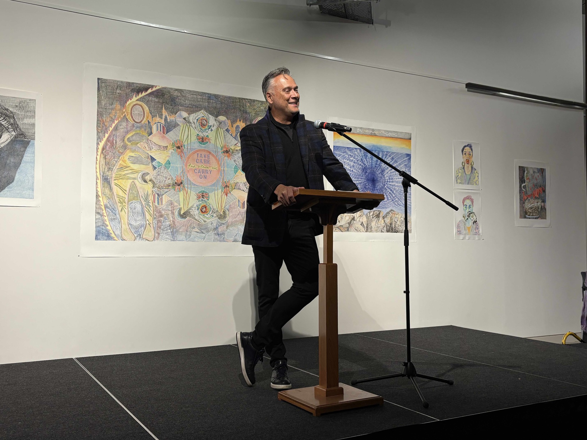 Stan Grant launching Peter Sherlock's book, Monuments