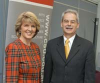 Federal Education Minister Julie Bishop with Vice-Chancellor Professor Ian Goulter during her recent visit to CSU's Wagga Wagga Campus. Photo: Keith Wheeler