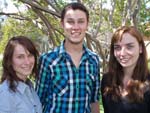 CSU School of Communication advertising/marketing students (L to R) Amanda Sartor, Martin Peat and Jacinda Agnew.