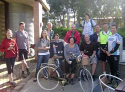 Some of the riders on the Albury Wodonga campus, Ride to Work Day 2011.