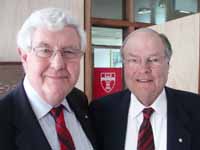 Professor John Dwyer (left) with CSU Chancellor Mr Lawrie Willett