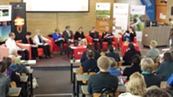 Panel and audience during the Food Security Forum at CSU in Albury-Wodonga.