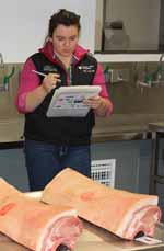 CSU national meat judge Ms Tamara Heir.