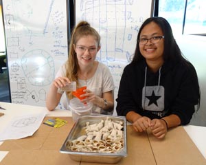 Engineering students Ms Georgia Sonter and Ms Aldrex Condino