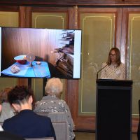 Samantha Bews presented a paper titled: Using Theatre – Imagination, Experience & Vision – to create public awarenes about dementia on Monday 28 October. Photograph by Sarah Stitt