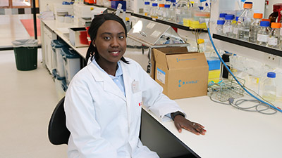 PhD student, Ms Nyadoub Jok 