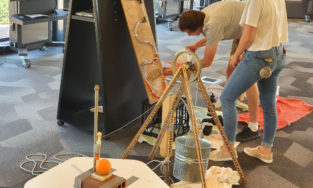 Annual Rube Goldberg Machine ran on time