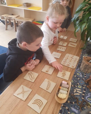 Two children playing at Uranquinty preschool