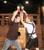 CSU acting student Tom Dickins (right) as Peter Pan at University of Montana, USA. 