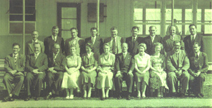 BTC staff in 1951. John Cassim is standing far left