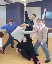 Philip Piggin and Thurgoona dance group.