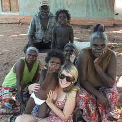 CSU student Ms Clare Smith on Elcho Island.