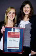 CSU graduate Ms Sally Whiting (left) and her supervisor at Rozanna&rsquo;s MediAdvice Pharmacy in Mudgee, Ms Alexandra Keipert. Ms Keipert is also a CSU graduate. 