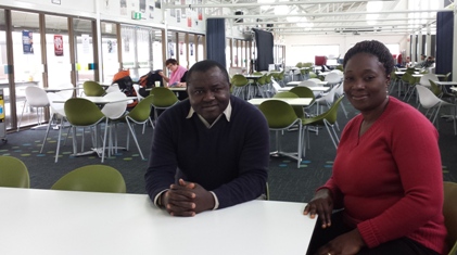 Mr Jacob Kuusu and his wife Beatrice at CSU.