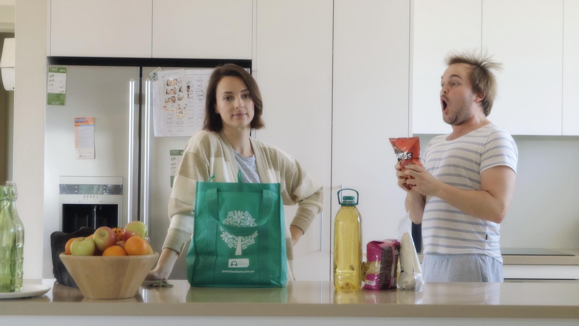 Lydia and Mitch in the Doritos ad