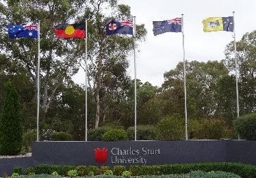 Flags CSU Bathurst gateway