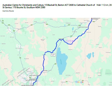 Map of Canberra Camino