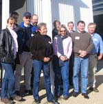 Professor Deirdre Lemerle (centre) with Cattle Council Rural Awareness Tour visitors at CSU