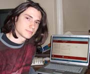 French Masters student Emilien Pecoul assisting with CSU diabetes research.