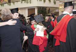 Graduates celebrate at CSU in Ontario in 2009.