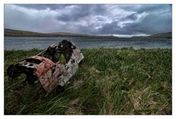 Image of a wreck on Kiska, Aleutian Islands, by Associate Professor Dirk Spennemann.