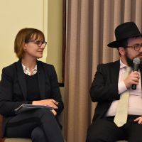 Rabbi Shmueli Feldman speaking at the Interfaith Panel  discussion on the conference theme ‘Changing Cultures of Ageing and Spirituality’. Photograph by Sarah Stitt