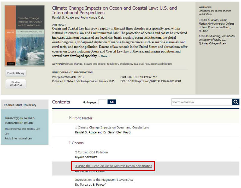 screen sample of the Oxford website with a chapter title highlighted