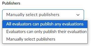 The three options when nominating publishers