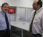 At the opening of the Sutherland Laboratory, Deputy Vice-Chancellor Professor Ross Chambers (left) described the complex as part of CSU's important work in developing a non-metropolitan science precinct. He was joined by Head of the School of Agricultural and Wine Sciences, Associate Professor John Kent. 