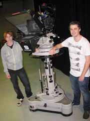 CSU television production students in the TV studio at CSU in Wagga Wagga in 2012.