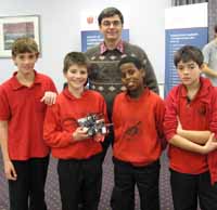 Sturt Public School students with Head of the School of Computing and Mathematics at CSU Dr Michael Antolovich.