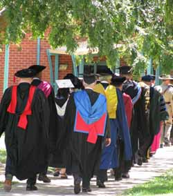 The pomp and ceremony of a CSU graduation.