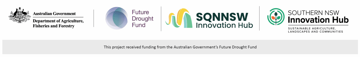 Australian Government Department of Agriculture; Future Drought Fund; Southern Queensland Northern NSW Innovation Hub; Southern NSW Innovation Hub